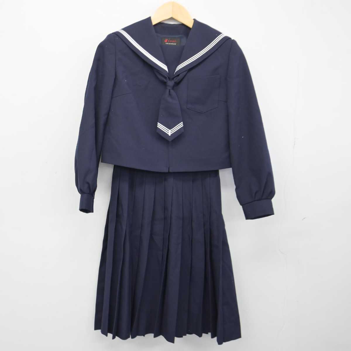 【中古】北海道 札幌市立宮の森中学校 女子制服 3点 (セーラー服・スカート) sf046326