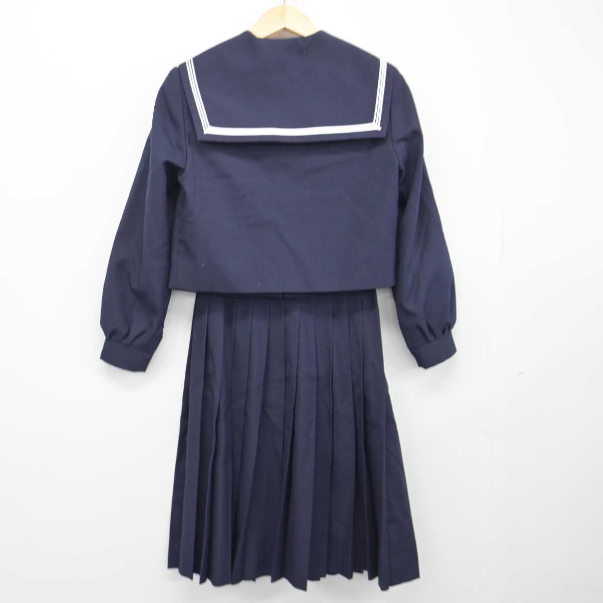 【中古】北海道 札幌市立宮の森中学校 女子制服 3点 (セーラー服・スカート) sf046326