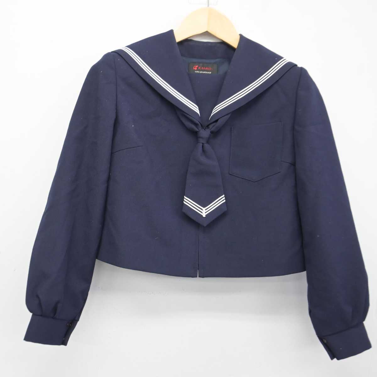 【中古】北海道 札幌市立宮の森中学校 女子制服 3点 (セーラー服・スカート) sf046326