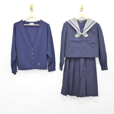 【中古】大阪府 明浄学院高等学校 女子制服 4点 (ニット・セーラー服・スカート) sf046364