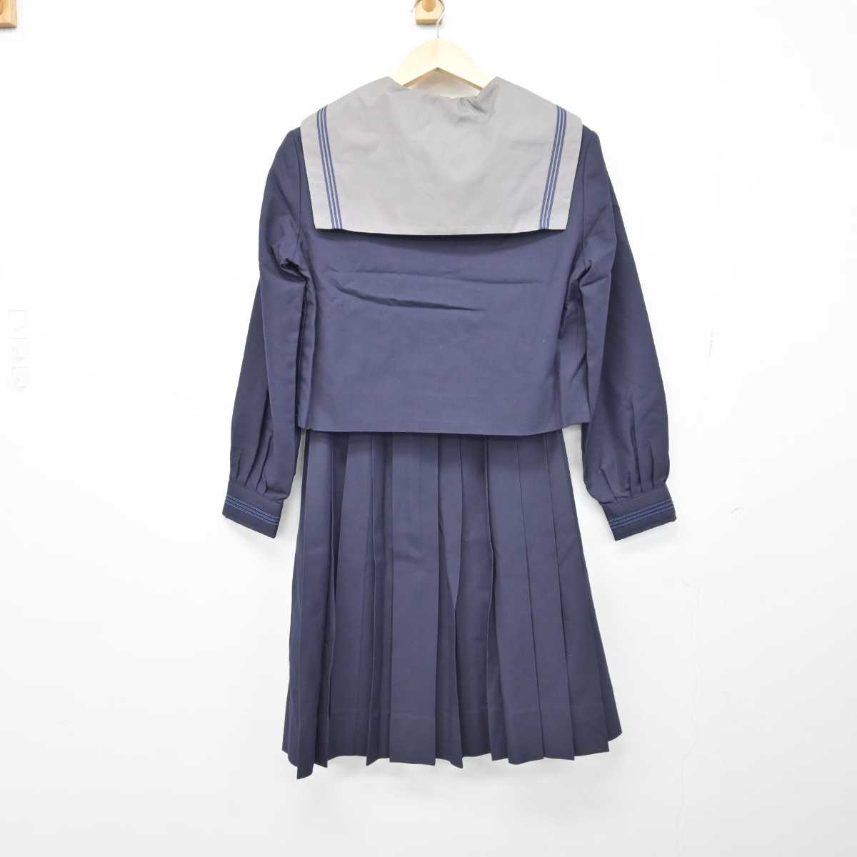 【中古】大阪府 明浄学院高等学校 女子制服 4点 (ニット・セーラー服・スカート) sf046364