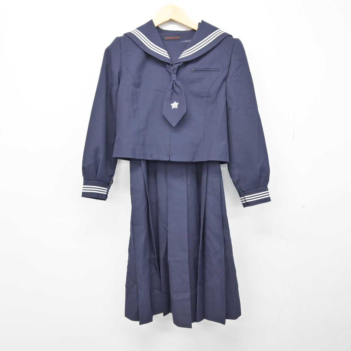 【中古】東京都 奥戸中学校 女子制服 3点 (セーラー服・ジャンパースカート) sf046369