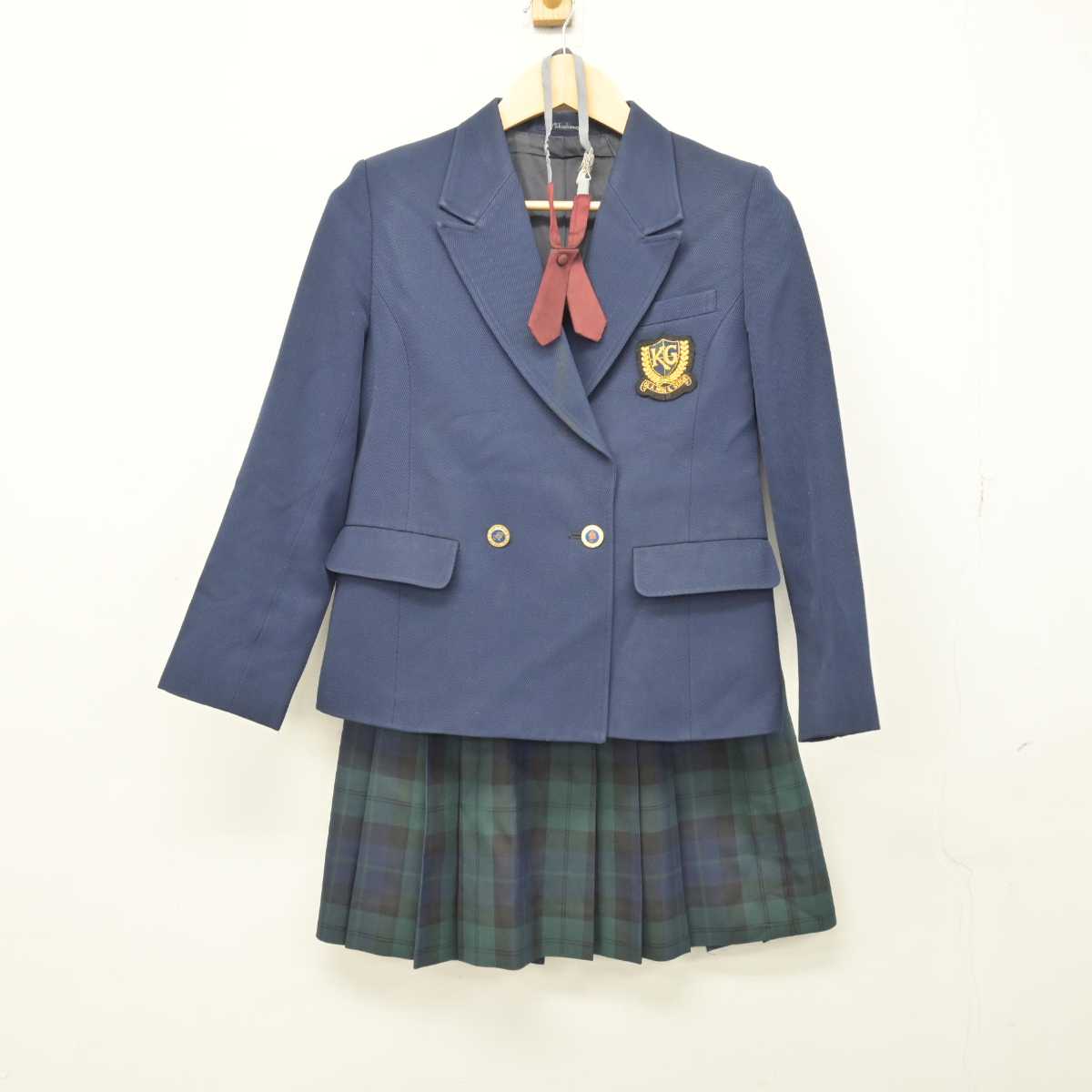 【中古】神奈川県 関東学院高等学校 女子制服 4点 (ブレザー・スカート・スカート) sf046373