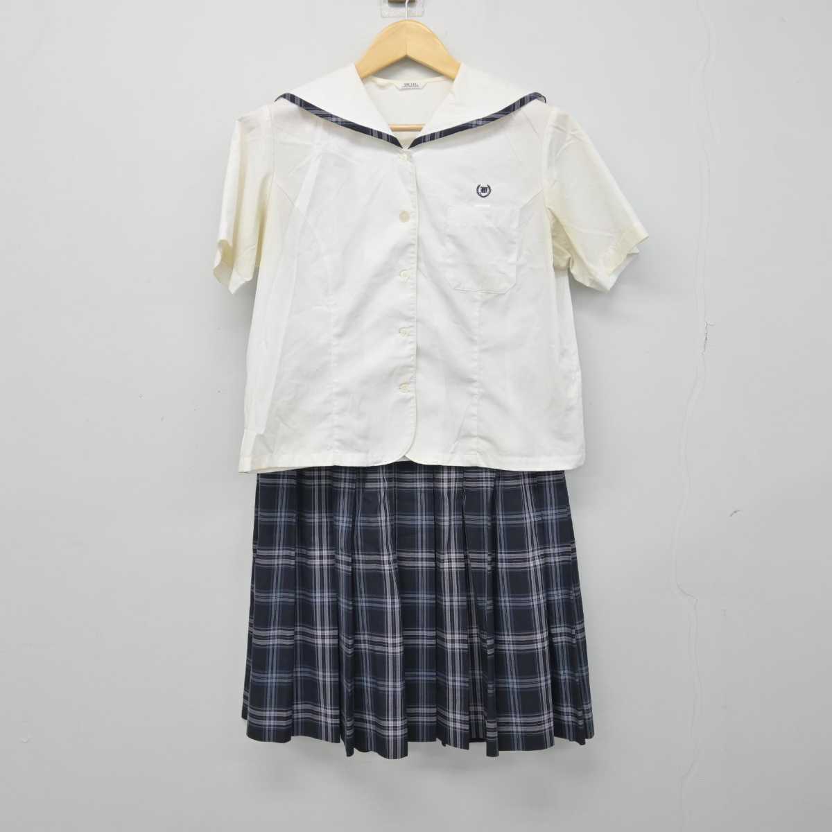 【中古】大阪府 大阪市立西中学校 女子制服 3点 (シャツ・スカート) sf046390