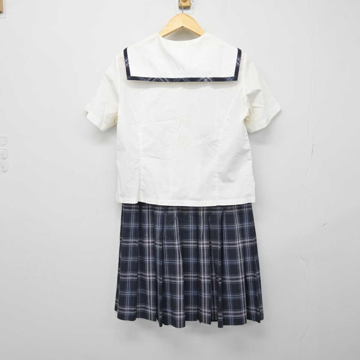 【中古】大阪府 大阪市立西中学校 女子制服 3点 (シャツ・スカート) sf046390