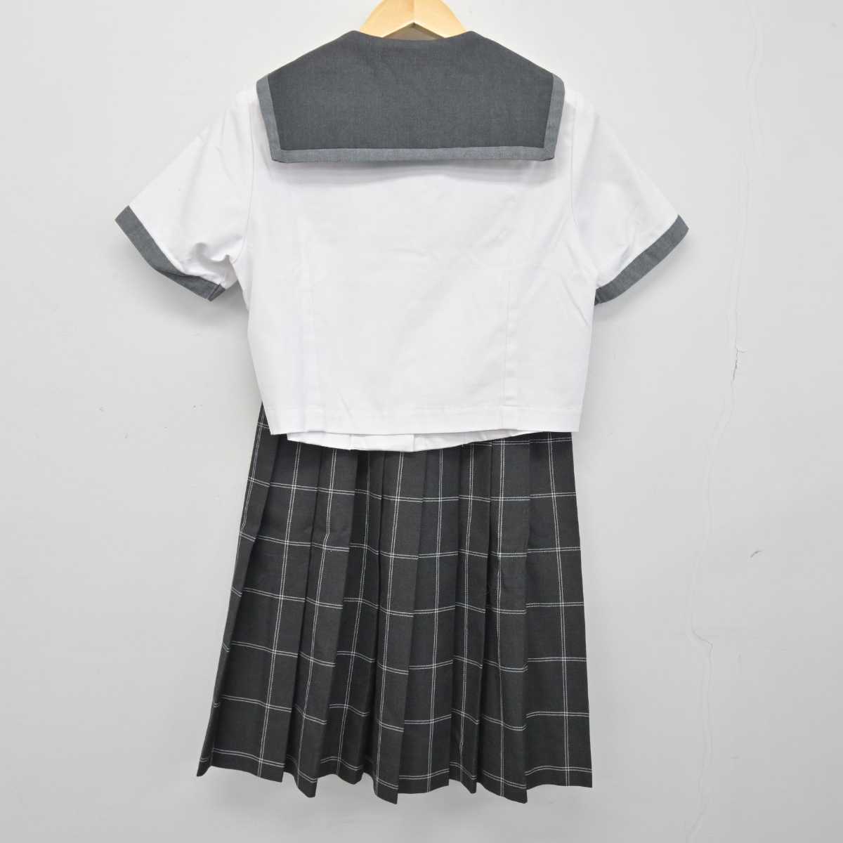 【中古】岡山県 山陽学園高等学校 女子制服 2点 (セーラー服・スカート) sf046395