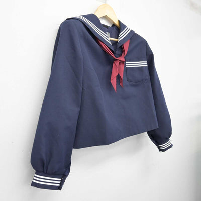 【中古】岡山県 東山中学校 女子制服 2点 (セーラー服) sf046397