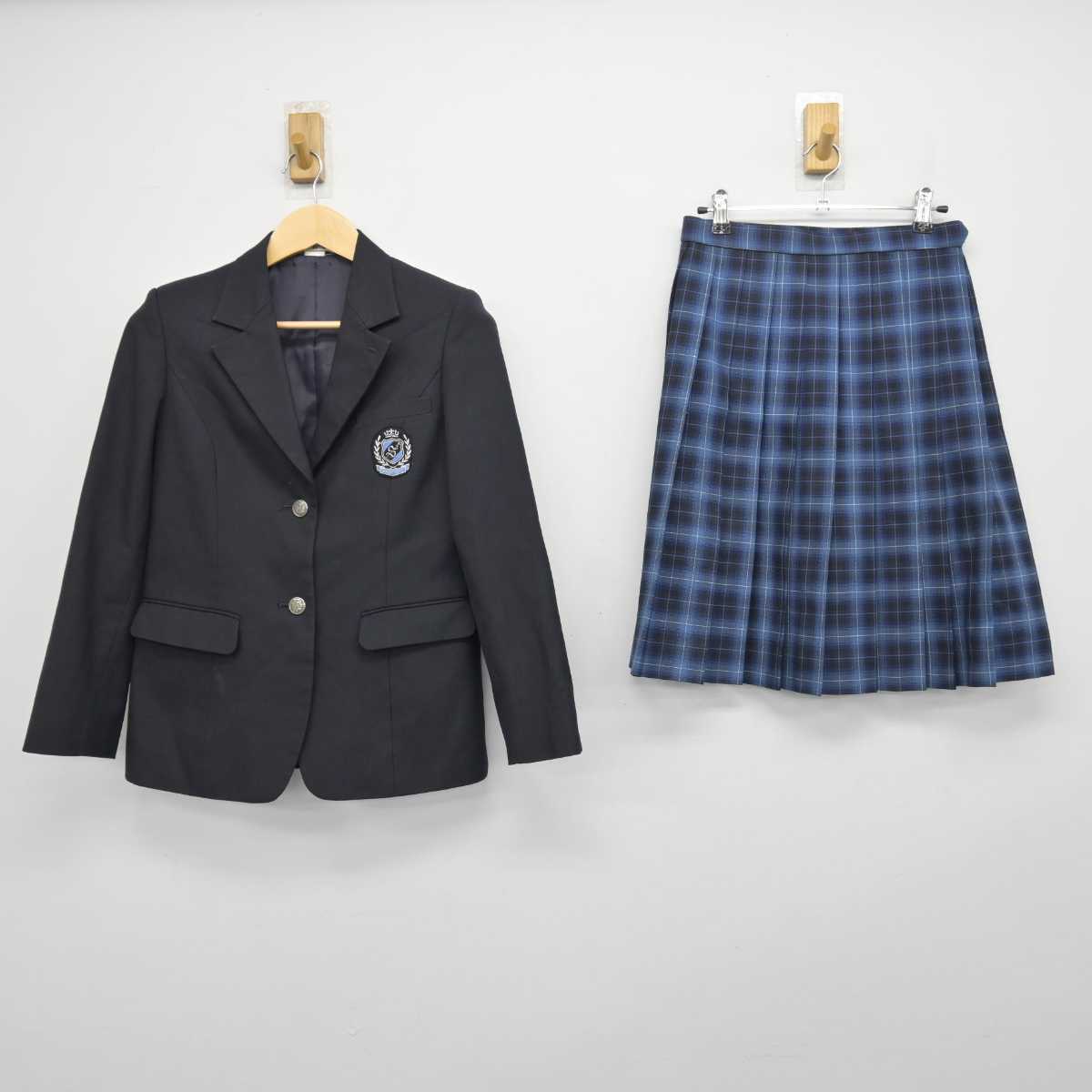 【中古】京都府 京都産業大学附属高等学校 女子制服 3点 (ブレザー・スカート) sf046409