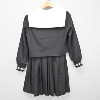 【中古】栃木県 足利短期大学附属高等学校 女子制服 3点 (セーラー服・スカート) sf046413