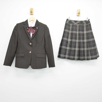 【中古】静岡県 静進情報高等専修学校 女子制服 5点 (ブレザー・シャツ・スカート) sf046416