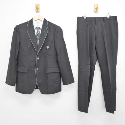 【中古】静岡県 清水国際高等学校 男子制服 5点 (ブレザー・シャツ・ズボン) sf046419