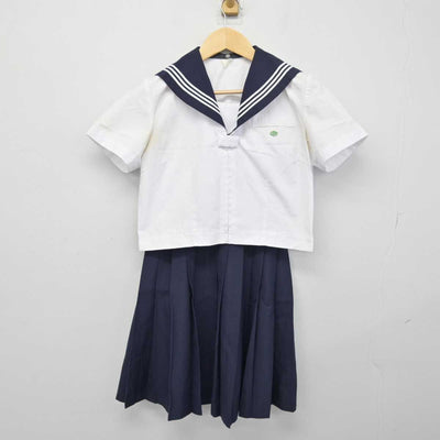 【中古】埼玉県 川越西高等学校 女子制服 2点 (セーラー服・スカート) sf046446