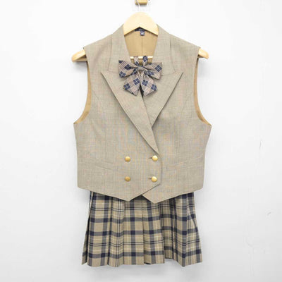 【中古】埼玉県 川越南高等学校 女子制服 3点 (ベスト・スカート) sf046461