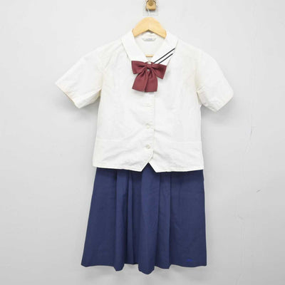 【中古】広島県 福山市明王台高等学校 女子制服 4点 (シャツ・スカート) sf046465