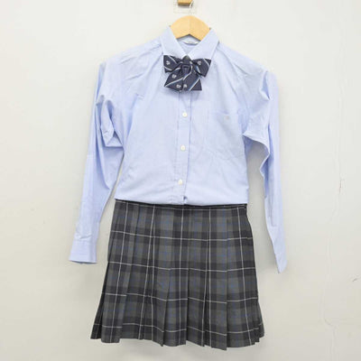 【中古】神奈川県 茅ケ崎西浜高等学校 女子制服 3点 (シャツ・スカート) sf046503