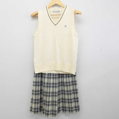 【中古】東京都 共栄学園中学高等学校 女子制服 2点 (ニットベスト・スカート) sf046513