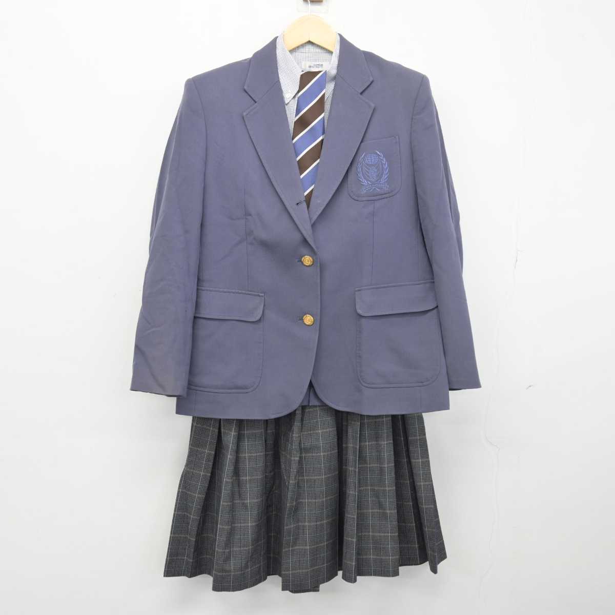 【中古】沖縄県 那覇国際高等学校 女子制服 4点 (ブレザー・シャツ・スカート) sf046528