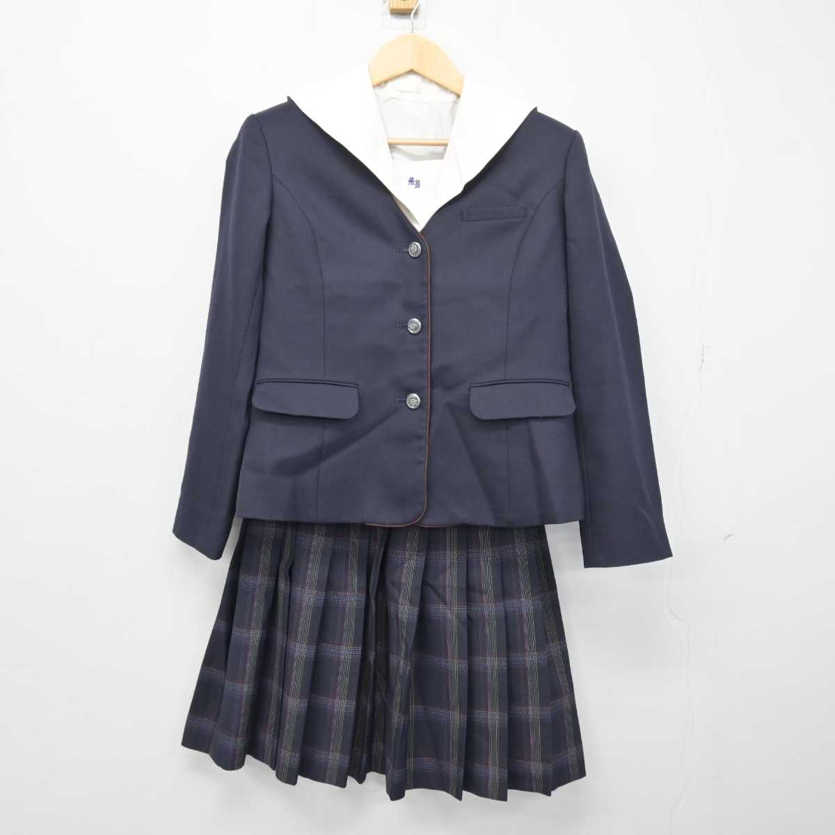 【中古】群馬県 前橋西高等学校 女子制服 3点 (ブレザー・シャツ・スカート) sf046538