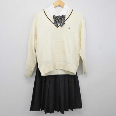 【中古】奈良県 西ノ京高等学校 女子制服 6点 (ブレザー・シャツ・ニット・スカート) sf046543