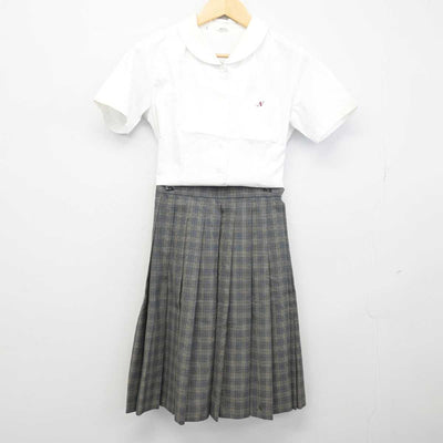 【中古】奈良県 西ノ京高等学校 女子制服 2点 (シャツ・スカート) sf046544