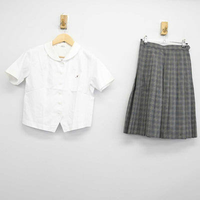 【中古】奈良県 西ノ京高等学校 女子制服 2点 (シャツ・スカート) sf046544