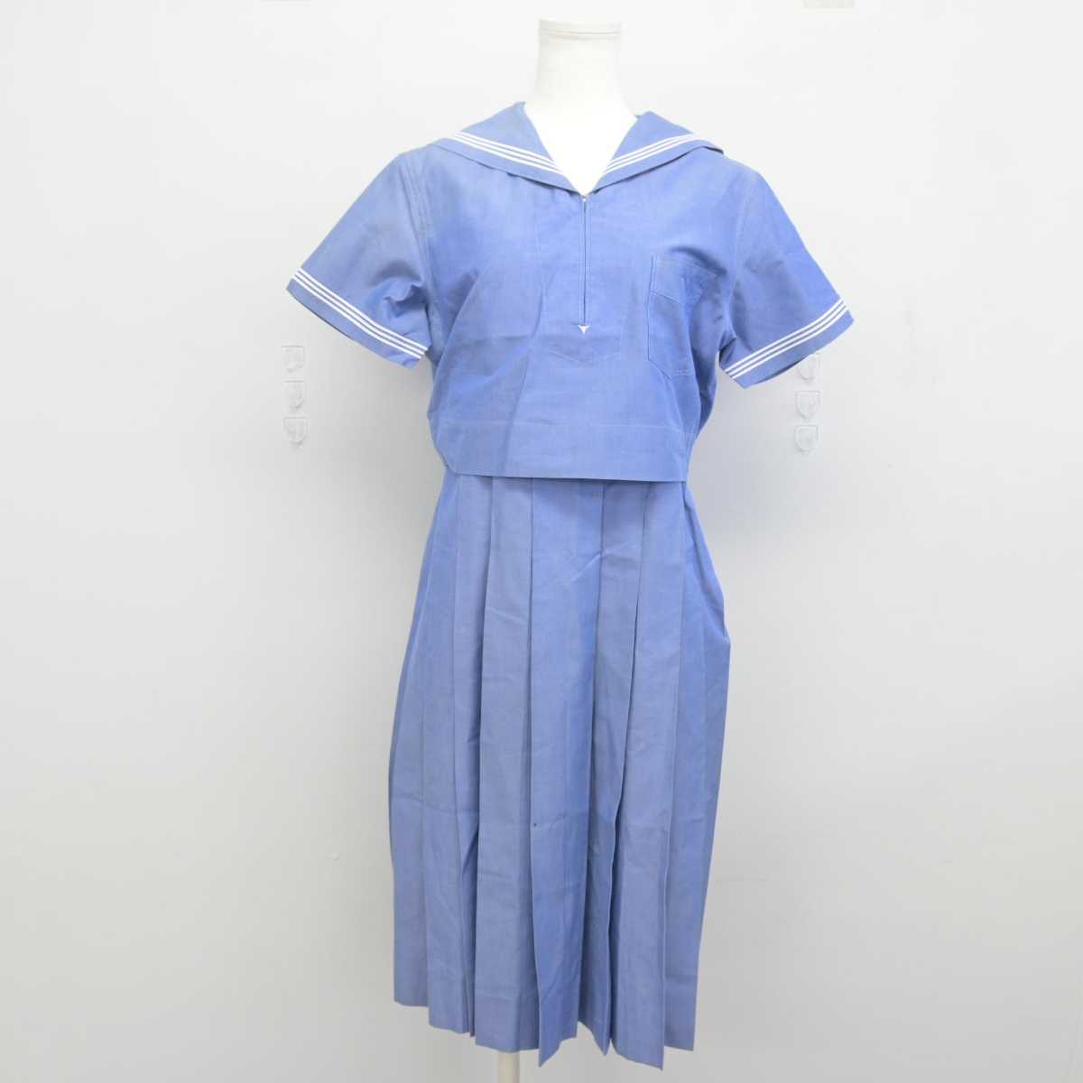 【中古】福岡県 福岡女学院高等学校 女子制服 2点 (セーラー服・ジャンパースカート) sf046547