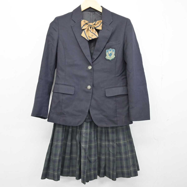 中古】北海道 厚別南中学校 女子制服 4点 (ブレザー・ニットベスト