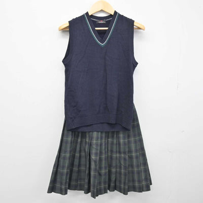 【中古】北海道 厚別南中学校 女子制服 4点 (ブレザー・ニットベスト・スカート) sf046556