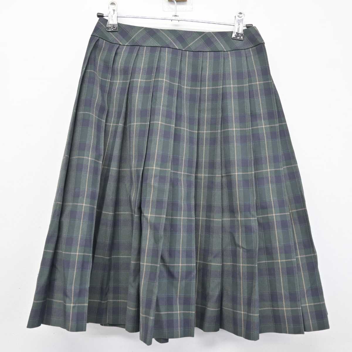 【中古】北海道 厚別南中学校 女子制服 4点 (ブレザー・ニットベスト・スカート) sf046556