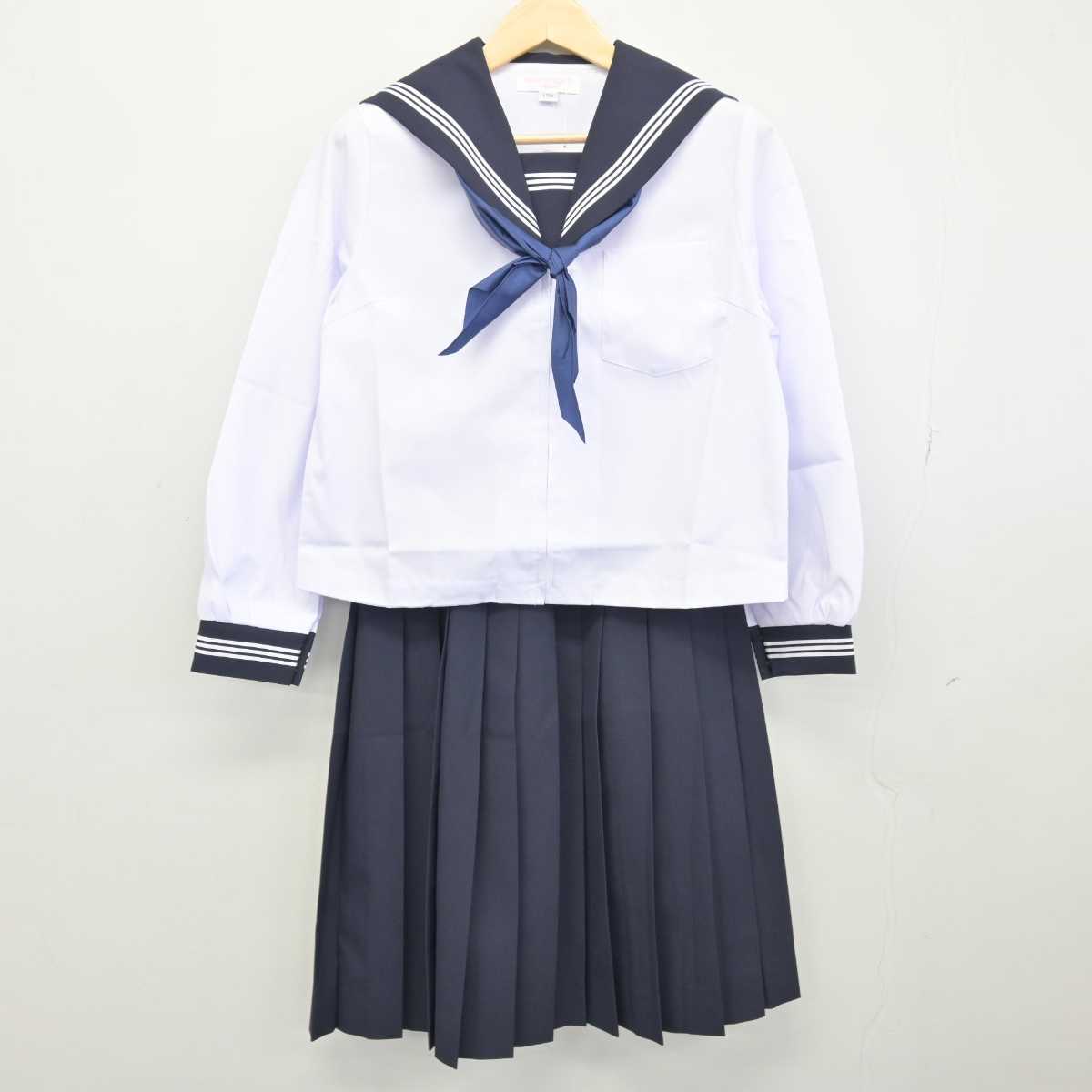 【中古】富山県 芳野中学校 女子制服 5点 (セーラー服・スカート) sf046563