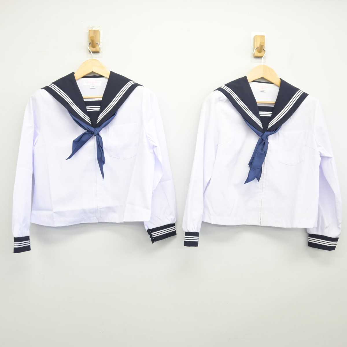 【中古】富山県 芳野中学校 女子制服 5点 (セーラー服・スカート) sf046563