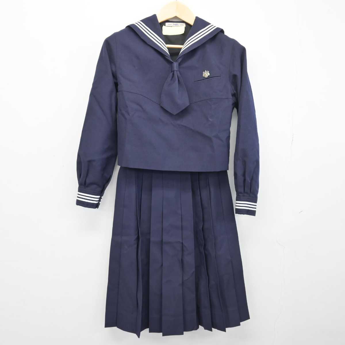 【中古】東京都 十文字高等学校 女子制服 4点 (セーラー服・スカート) sf046572