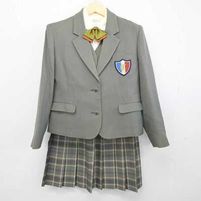 【中古】長野県 佐久長聖中学高等学校(旧制服) 女子制服 5点 (ブレザー・ベスト・シャツ・スカート) sf046608