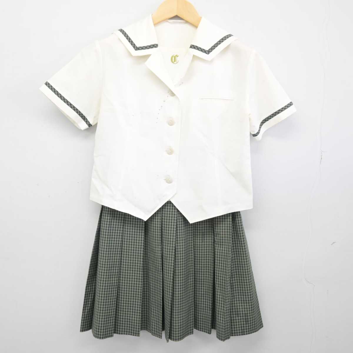 【中古】長野県 佐久長聖中学高等学校(旧制服) 女子制服 2点 (セーラー服・スカート) sf046610