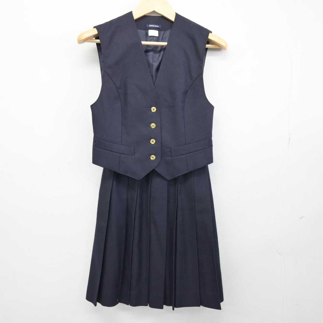 【中古】茨城県 聖徳大学附属取手聖徳高等学校 女子制服 4点 (ブレザー・ベスト・スカート) sf046617