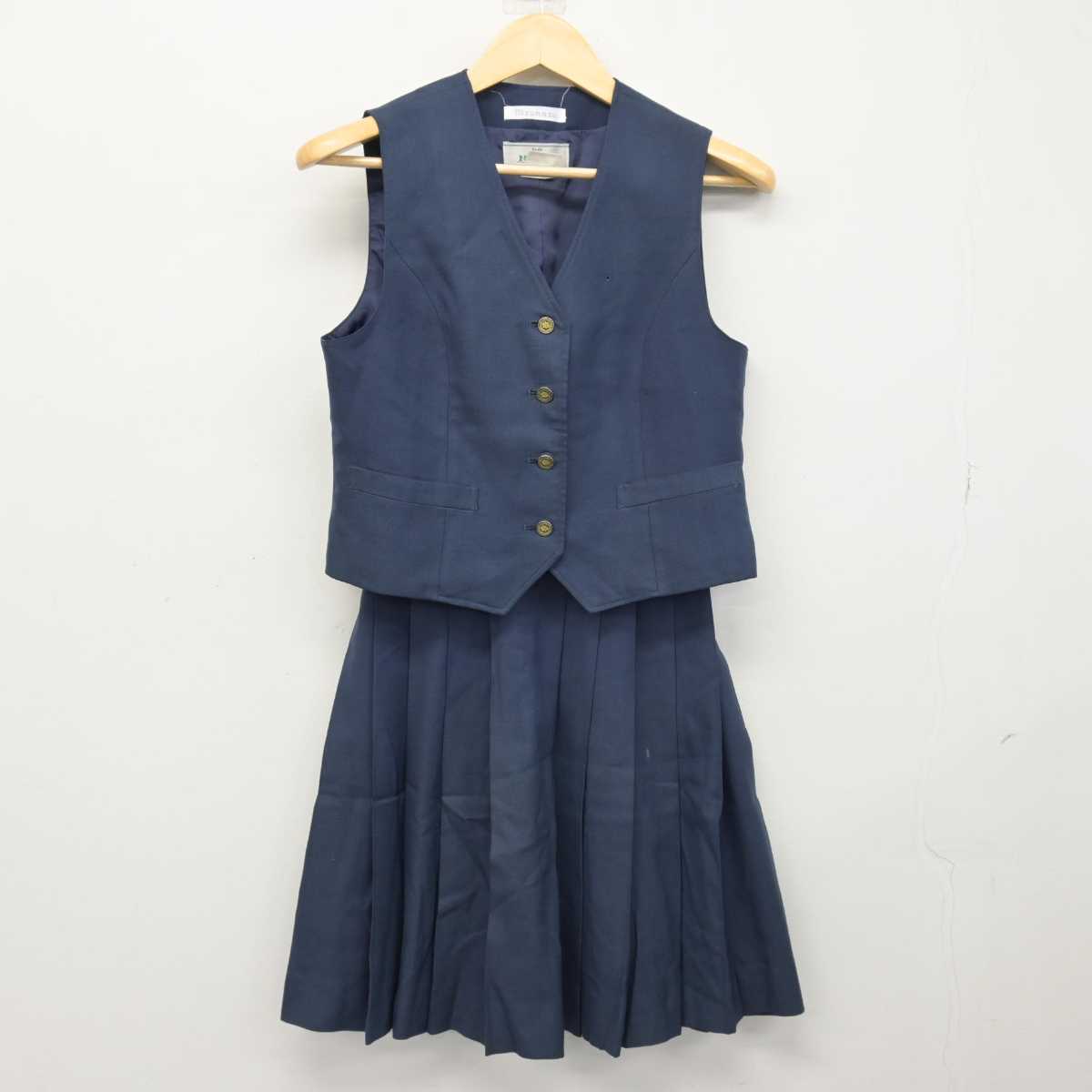 【中古】愛知県 中川青和高等学校 女子制服 3点 (ブレザー・ベスト・スカート) sf046642