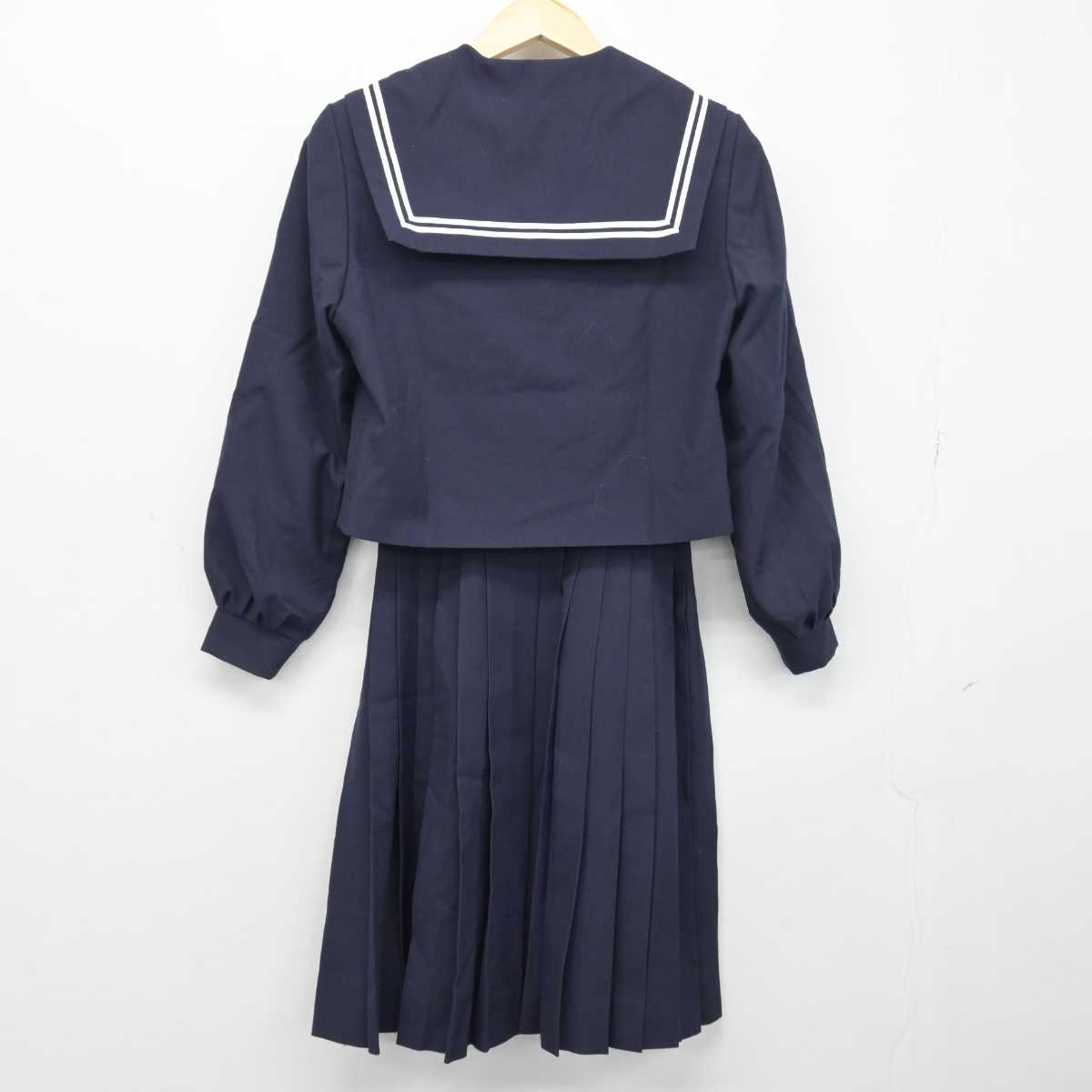 【中古】愛知県 名古屋市立供米田中学校 女子制服 2点 (セーラー服・スカート) sf046644