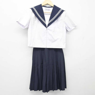 【中古】愛知県 名古屋市立供米田中学校 女子制服 2点 (セーラー服・スカート) sf046646