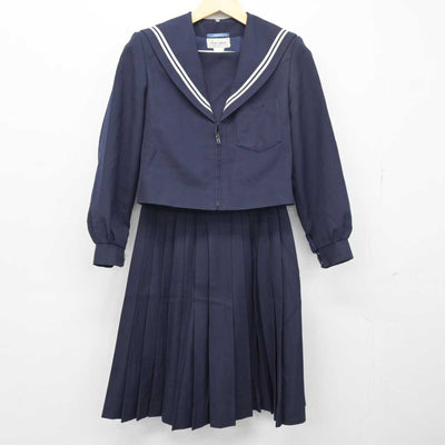 【中古】愛知県 名古屋市立供米田中学校 女子制服 3点 (セーラー服・スカート) sf046647