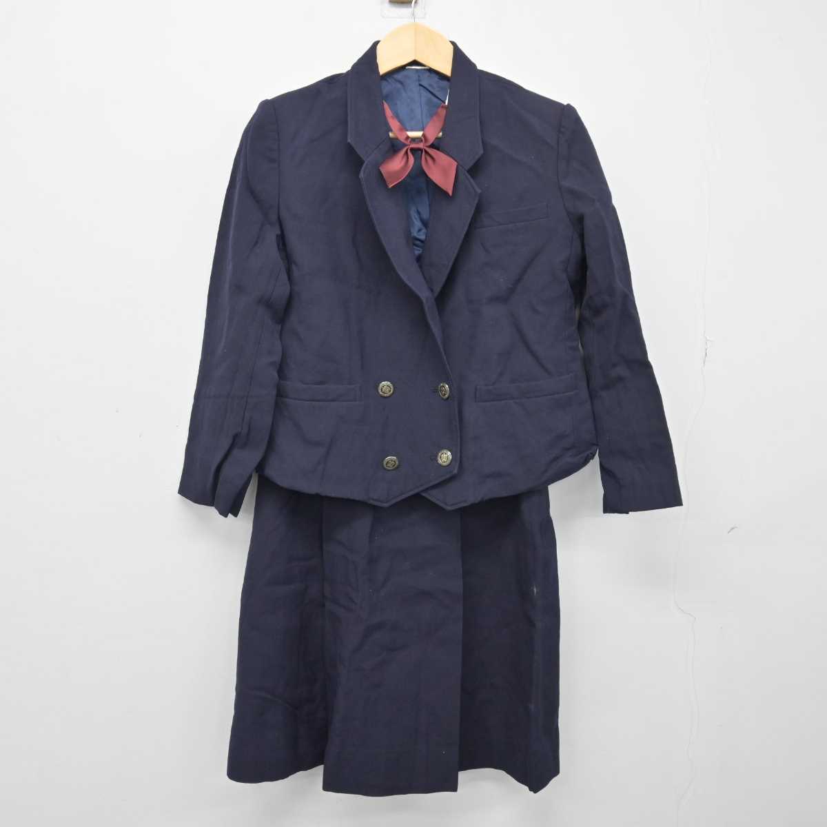 【中古】和歌山県 近畿大学附属和歌山高等学校中学校/旧制服 女子制服 3点 (ブレザー・スカート) sf046658