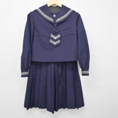 【中古】神奈川県 湘南白百合学園中学校 女子制服 3点 (セーラー服・スカート) sf046668