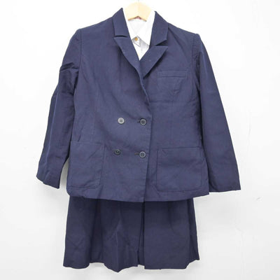 【中古】和歌山県 近畿大学附属和歌山中学校/旧制服 女子制服 4点 (ブレザー・ベスト・シャツ・スカート) sf046675