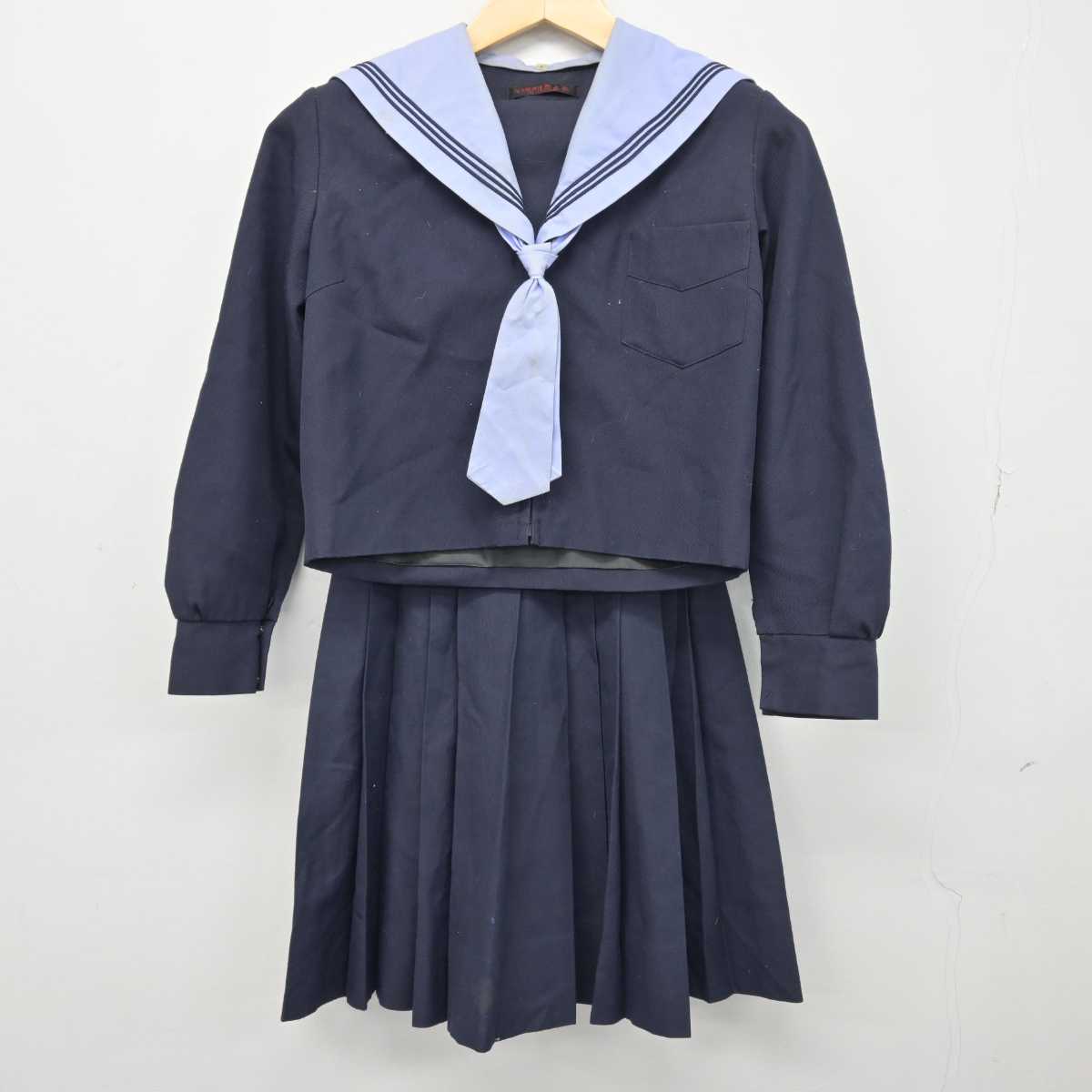 【中古】大阪府 西陵中学校 女子制服 4点 (セーラー服・スカート) sf046684