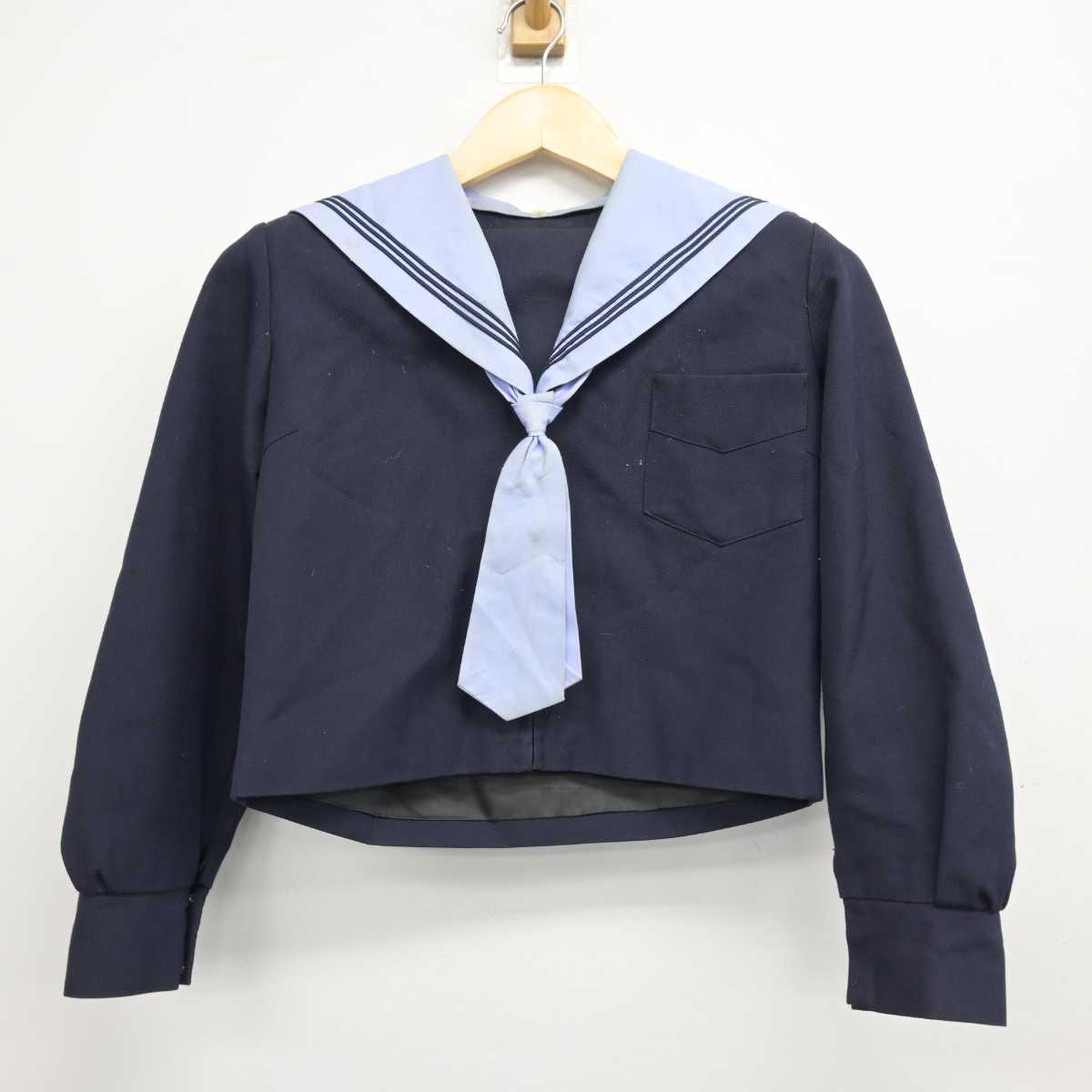 【中古】大阪府 西陵中学校 女子制服 4点 (セーラー服・スカート) sf046684