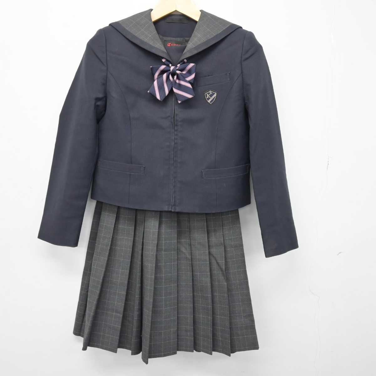 【中古】北海道 倶知安中学校 女子制服 3点 (ブレザー・スカート) sf046689