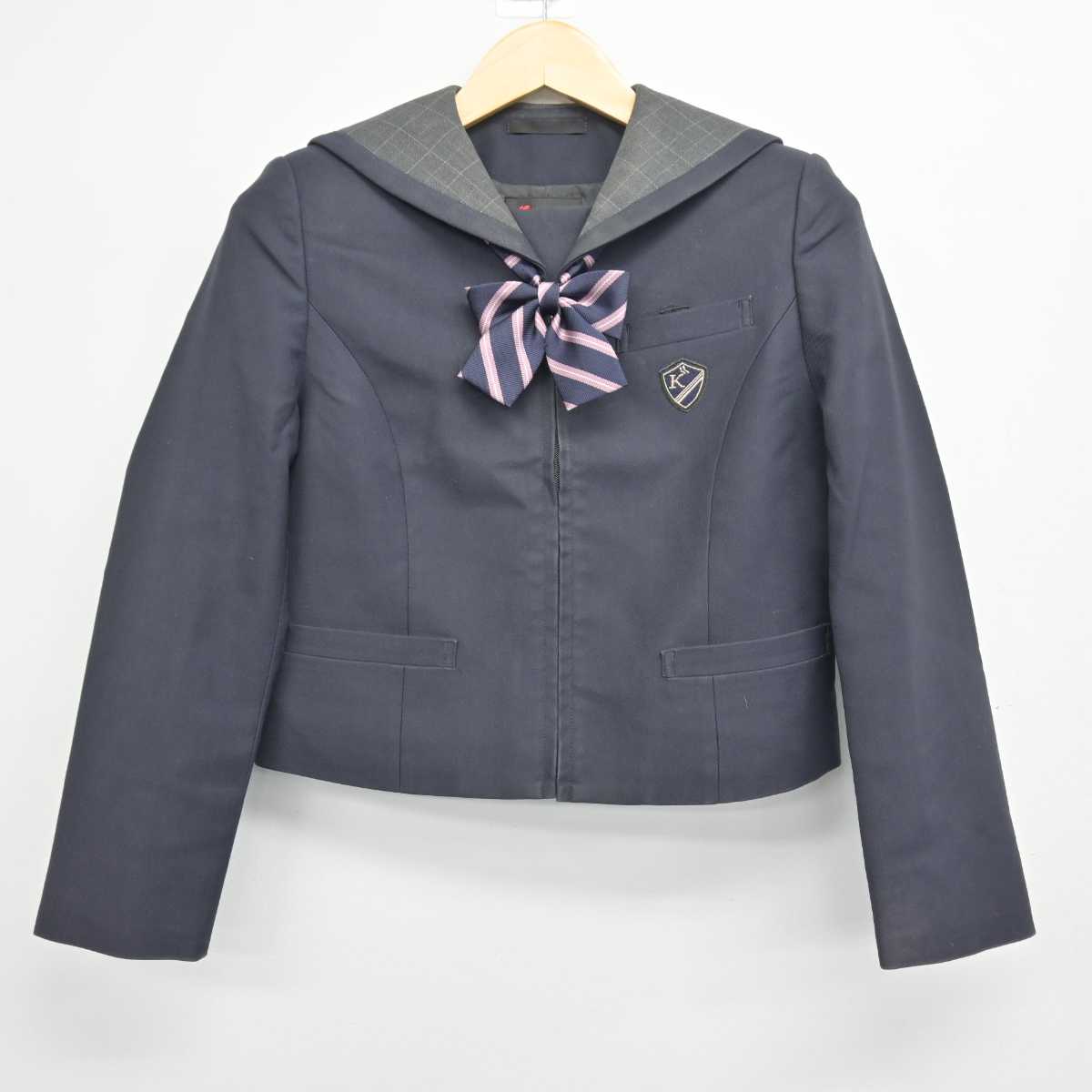 【中古】北海道 倶知安中学校 女子制服 3点 (ブレザー・スカート) sf046689