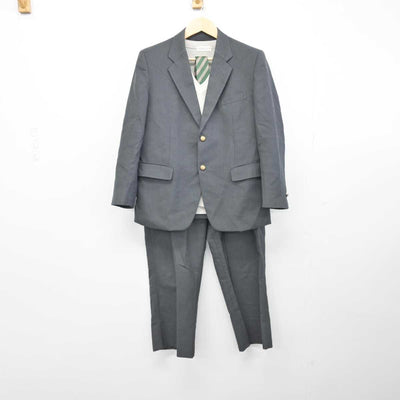 【中古】埼玉県 昌平中学校 男子制服 4点 (ブレザー・ニット・ズボン) sf046717