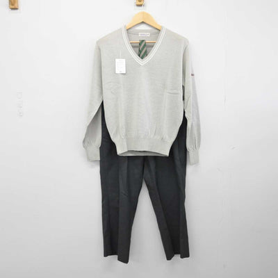 【中古】埼玉県 昌平中学校 男子制服 4点 (ブレザー・ニット・ズボン) sf046717