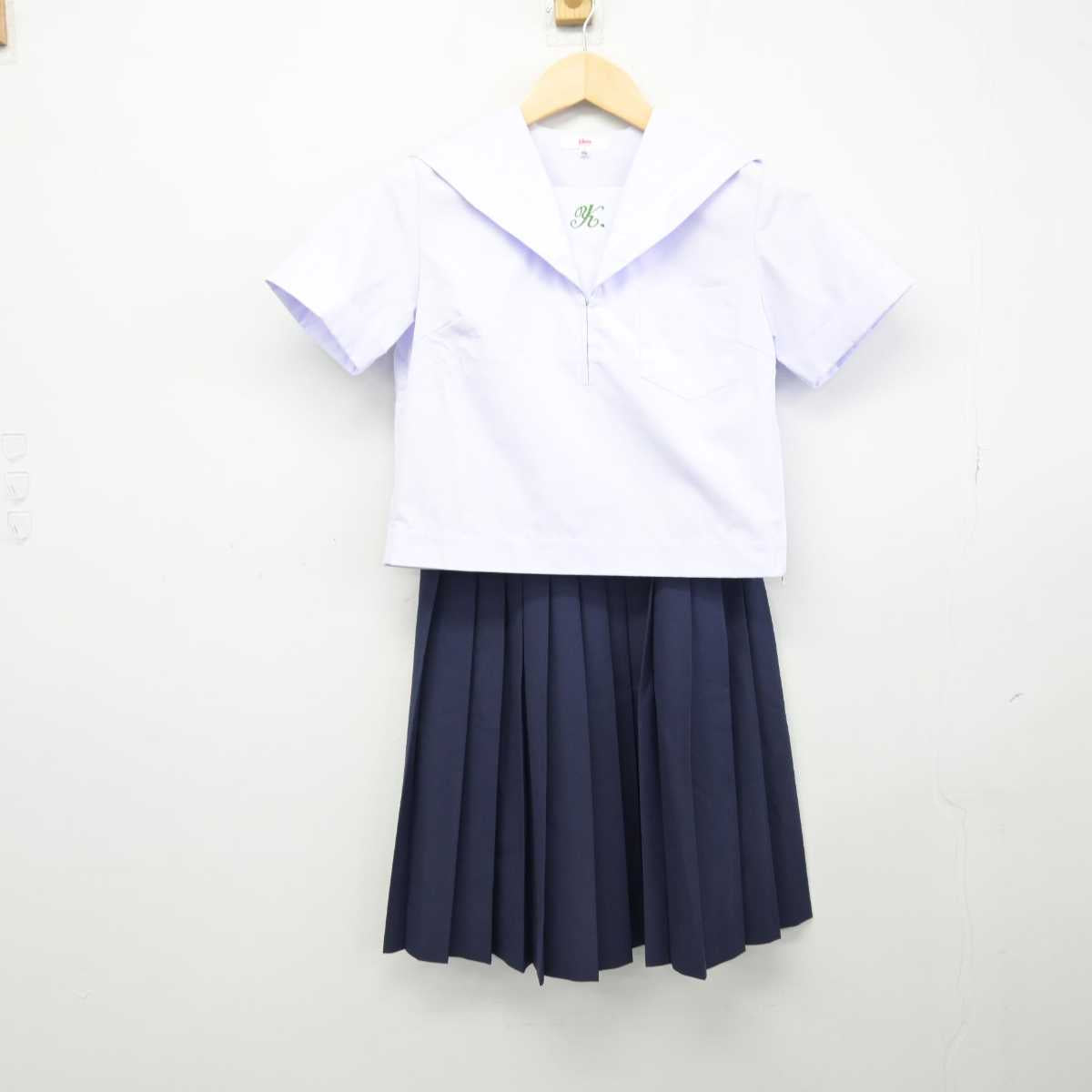 【中古】兵庫県 琴陵中学校 女子制服 3点 (セーラー服・スカート) sf046722