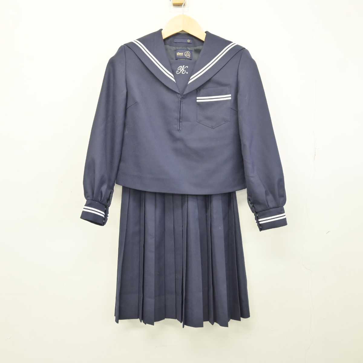 【中古】兵庫県 琴陵中学校 女子制服 2点 (セーラー服・スカート) sf046723